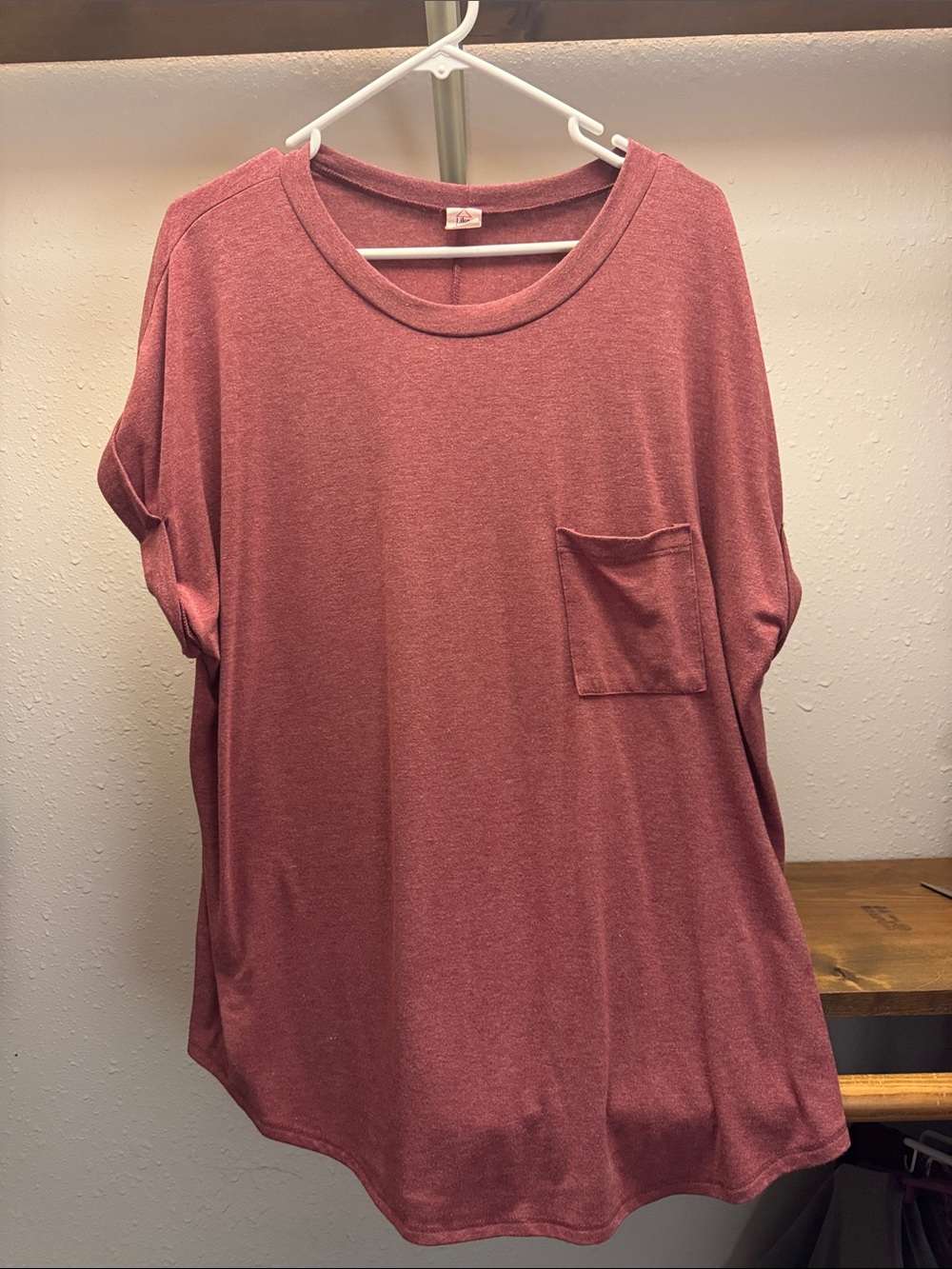 Sew In Love Relaxed Pocket Tee in Mauve